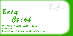 bela czipf business card