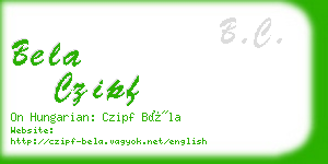 bela czipf business card